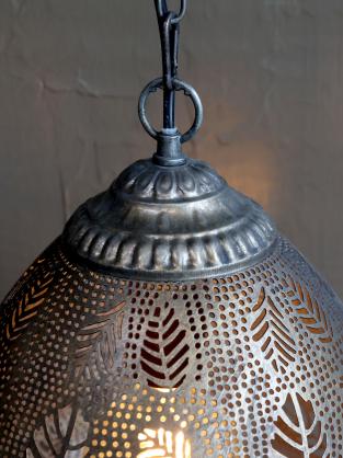 Taklampe med antikk bronsemnster H36/D30 cm , hemmetshjarta.no
