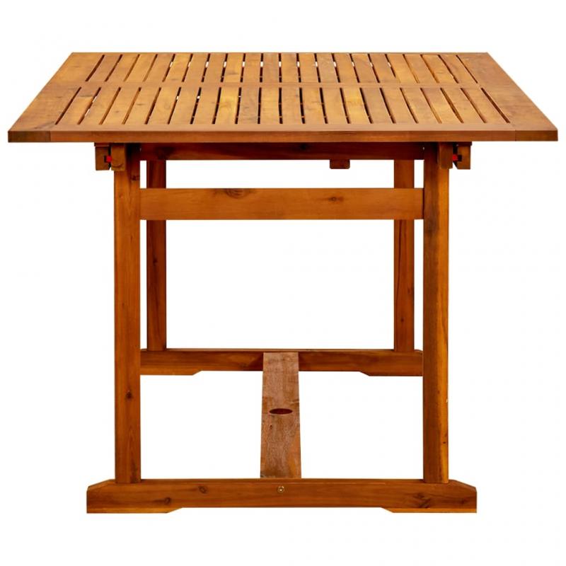 Spisebord for hage uttrekkbart (150-200)x100x75 cm massivt akasietre , hemmetshjarta.no