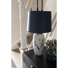 Bordlampe Ø 30x55 cm Hvit Blå Keramikk , hemmetshjarta.no