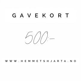 Gavekort - 500:- nok , hemmetshjarta.no