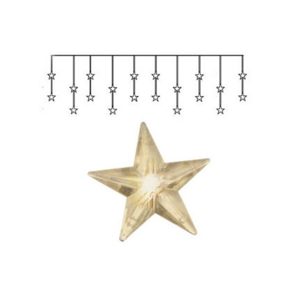 Dekorasjonslenke EL Lysgardin Star Varmhvit 20 Lys 180x40cm , hemmetshjarta.no