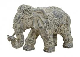 Dekorasjon Elefant grå polyresin (B/H/D) 50x34x22 cm , hemmetshjarta.no