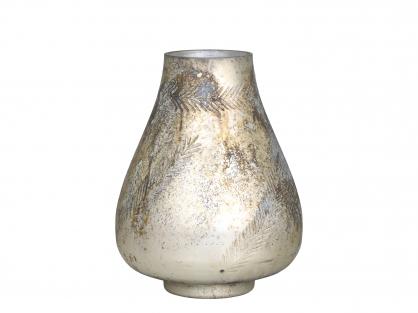 Vase med mnster antikk mocca H26/D20 cm , hemmetshjarta.no