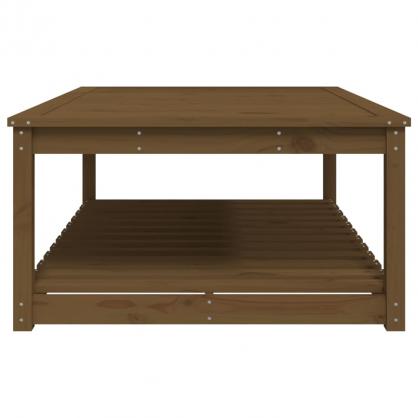 Spisebord for hage 121x82,5x45 cm honningbrun massiv furu , hemmetshjarta.no