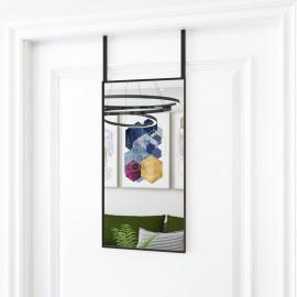 Dørspeil sort 30x60 cm glass og aluminium , hemmetshjarta.no