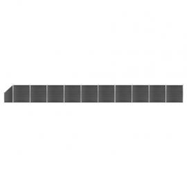 Gjerdepanel WPC sort 186x1830 cm 11 deler , hemmetshjarta.no