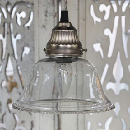 Chic Antique Lampe perleglass hndlaget 17 cm , hemmetshjarta.no