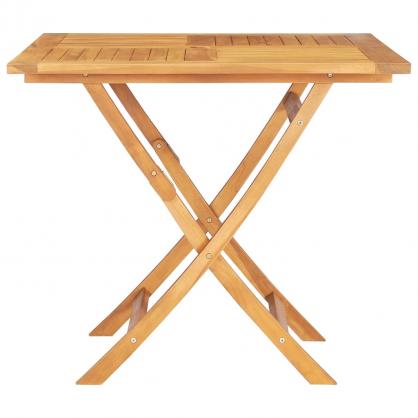 Sammenleggbart spisebord for hage 85x85x76 cm solid teak , hemmetshjarta.no