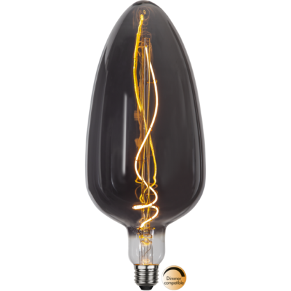 LED-Lampe E27 Industrial Vintage Smoke C125 Dim , hemmetshjarta.no