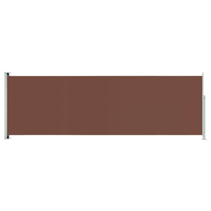 Uttrekkbar sidemarkise for uteplass brun 200x600 cm , hemmetshjarta.no