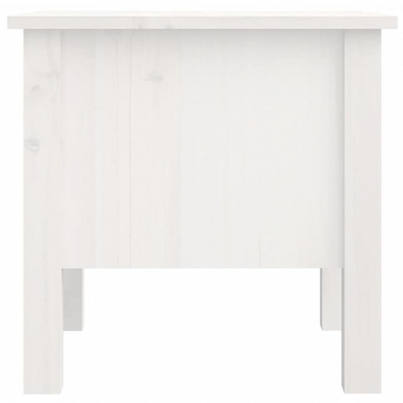 Sidebord 40x40x39 cm hvit heltre furu , hemmetshjarta.no