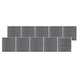 Gjerdepanel WPC grå 186x1737 cm 10 deler , hemmetshjarta.no