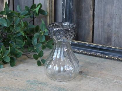 Chic Antique Hyasint Vase slvpynt H14,5 / 9 cm klar , hemmetshjarta.no