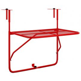 Balkongbord rød 60x40 cm stål , hemmetshjarta.no