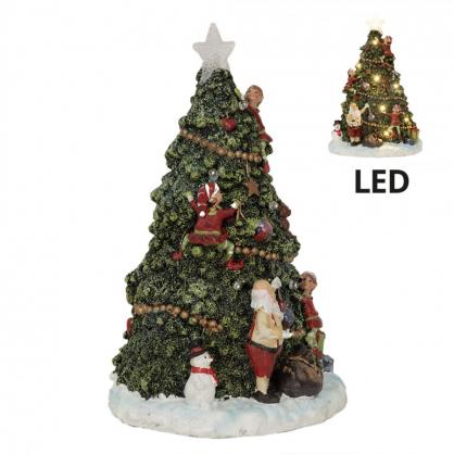 Julepynt med LED-belysning Juletre 26 cm Grnn Polyresin , hemmetshjarta.no