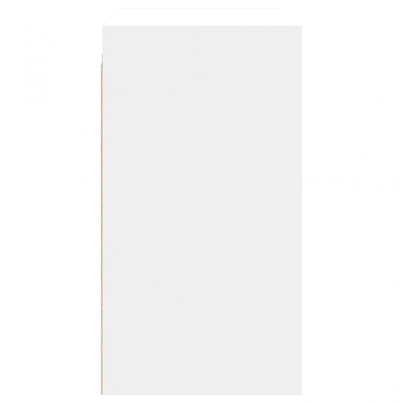 Veggskap hvit 68x37x68,5 cm med glassdrer , hemmetshjarta.no