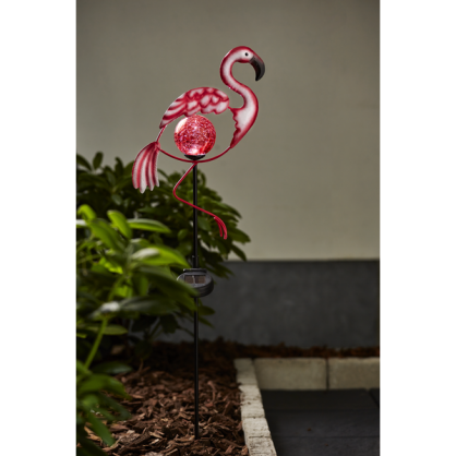 Solcelle dekorasjon Flamingo , hemmetshjarta.no