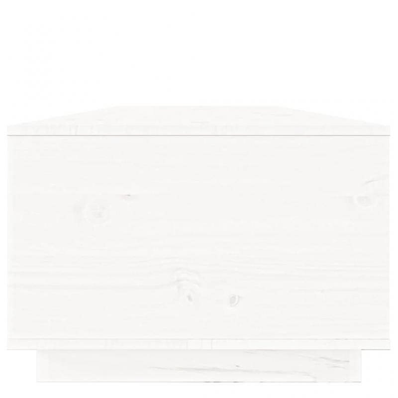 Salongbord 100x50x35 cm hvit massiv furu , hemmetshjarta.no