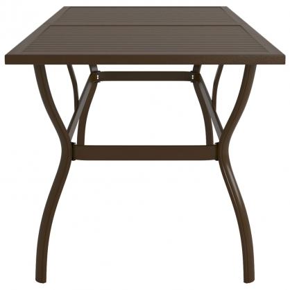 Spisebord for hage 190x80x72 cm brunt stl , hemmetshjarta.no