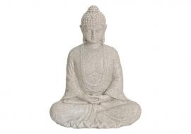 Dekorasjon Buddha beige sittende polyresin (B/H/D) 19x23x13 cm , hemmetshjarta.no