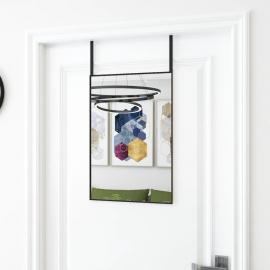 Dørspeil sort 40x60 cm glass og aluminium , hemmetshjarta.no