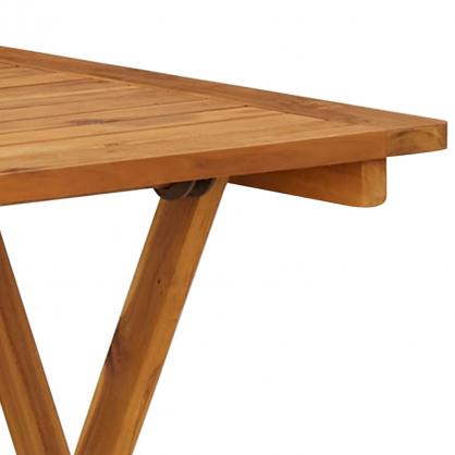 Sammenleggbart spisebord for hage 70x70x75 cm massivt akasietre , hemmetshjarta.no