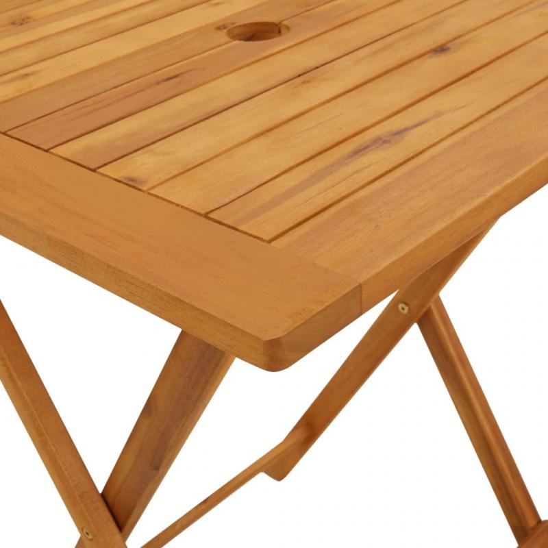 Sammenleggbart spisebord for hage 60x60x75 cm massivt akasietre , hemmetshjarta.no
