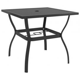 Spisebord for hage 81,5x81,5x72 cm antrasitt stål , hemmetshjarta.no