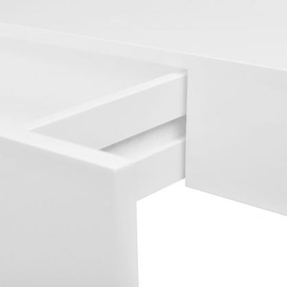 Flytende vegghylle med skuff hvit 48x25x8 cm , hemmetshjarta.no