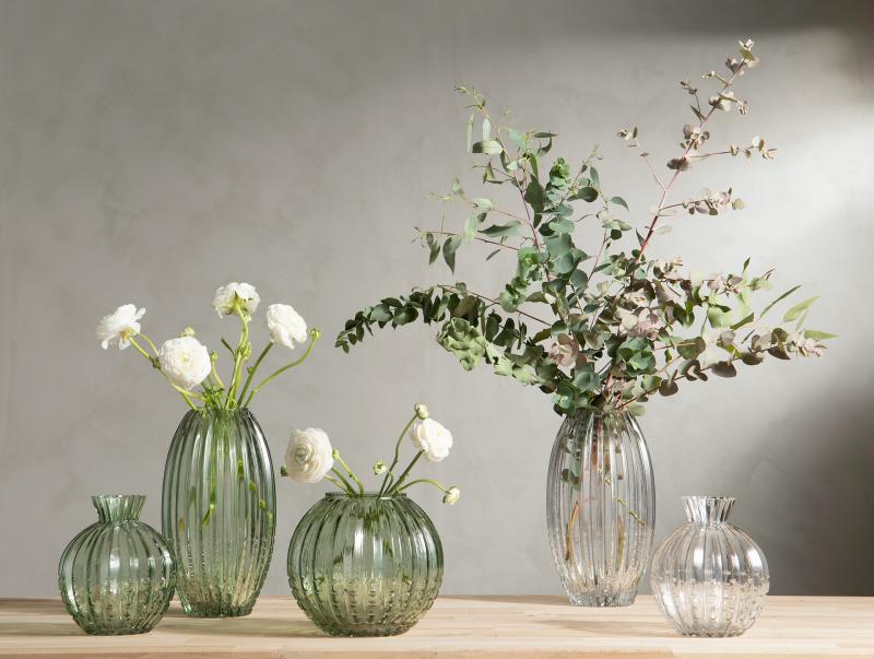 A Lot Dekoration - Vase Glass Cane Klar 16x8x28cm , hemmetshjarta.no