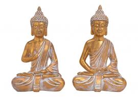 Dekorasjon Buddha gull 2-pack (B/H/D) 23x38x16cm , hemmetshjarta.no