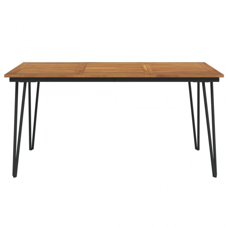 Spisebord for hage med hrnlsbein 160x80x75 cm massivt akasietre , hemmetshjarta.no
