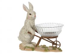 A Lot Dekoration - Dekorasjon Hare med skål 30 cm , hemmetshjarta.no