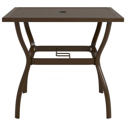 Spisebord for hage 81,5x81,5x72 cm brunt stl , hemmetshjarta.no