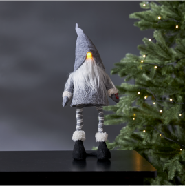 Julepynt LED Joylight Nisse 55 cm Grå , hemmetshjarta.no