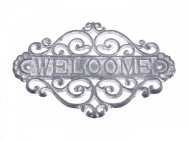 Skilt "Welcome" H20 / L28 / B5 cm antikkgrå , hemmetshjarta.no
