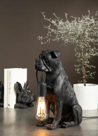 A Lot Dekoration - Bordlampe Sittende Hund Sort Brun Poly , hemmetshjarta.no