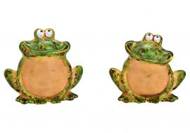 Dekorasjon Frosk grønn keramikk 2-pack (B/H/D) 17x16x12cm , hemmetshjarta.no