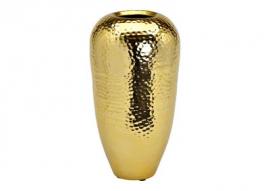 Dekorativ Vase Metall Gull (B/H/D) 18x36x18cm , hemmetshjarta.no