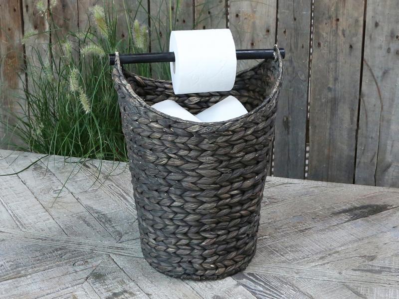 Chic Antique Kurv toalettpapirholder H40 / 30 cm antikk svart , hemmetshjarta.no