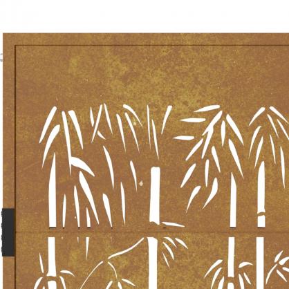 Hageport i rustfritt stl bambus design 105x180 cm , hemmetshjarta.no