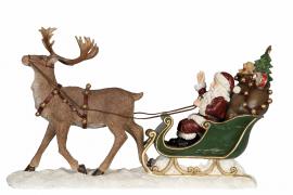 A Lot Decoration - Juledekorasjon Pynt Julenisse reise Poly 46x12,5x26cm , hemmetshjarta.no