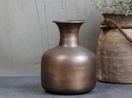 Vase antikk messing H20,5/D16,5 cm , hemmetshjarta.no
