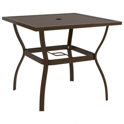Spisebord for hage 81,5x81,5x72 cm brunt stl , hemmetshjarta.no