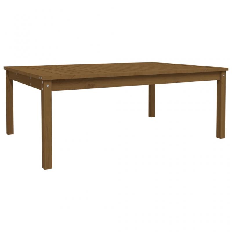 Spisebord for hage 121x82,5x45 cm honningbrun massiv furu , hemmetshjarta.no