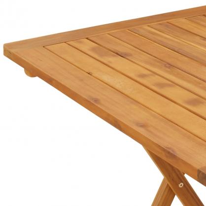 Sammenleggbart spisebord for hage 70x70x75 cm massivt akasietre , hemmetshjarta.no