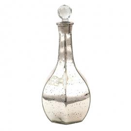 Dekorflaske med glasskork Ø 13x H 26 cm Fattigmannssølv , hemmetshjarta.no