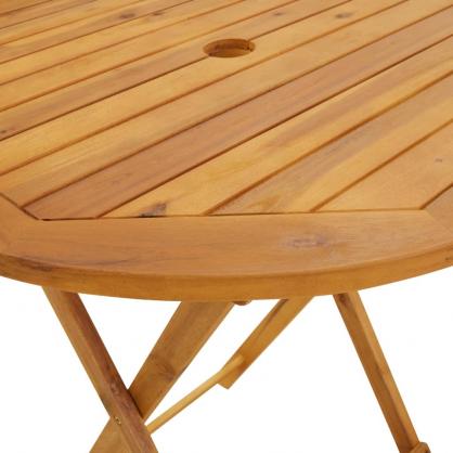 Sammenleggbart spisebord for hage  70x75 cm massivt akasietre , hemmetshjarta.no
