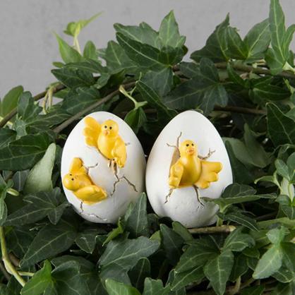 A Lot decoration Egg / Kylling stang blanding Poly 4cm 2-pakk , hemmetshjarta.no