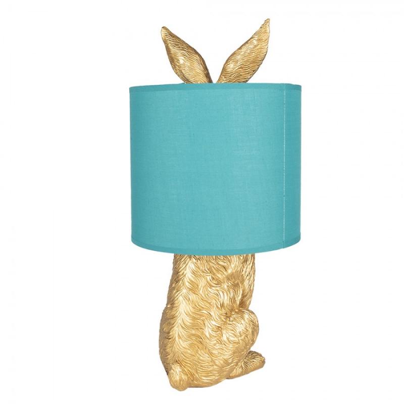 Bordlampe Kanin  20x43 cm Gylden farge Grnn Polyresin , hemmetshjarta.no